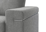 Gianna Light Gray Woven Fabric Arm Chair