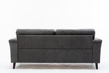 Stanton 80"W Dark Gray Linen Sofa Loveseat Living Room Set