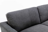 Stanton 80"W Dark Gray Linen Sofa Loveseat Chair Living Room Set