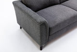 Stanton 80"W Dark Gray Linen Sofa Loveseat Living Room Set