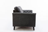 Stanton 80"W Dark Gray Linen Sofa Loveseat Living Room Set