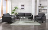 Stanton 80"W Dark Gray Linen Sofa Loveseat Living Room Set