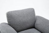 Villanelle 83.5"W Light Gray Linen Sofa Loveseat Chair Living Room Set