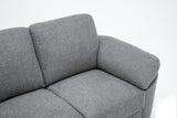 Villanelle 83.5"W Light Gray Linen Sofa Loveseat Chair Living Room Set