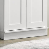 Evelyn 23"W White Sleek Storage Cabinet with Framed Panel Design