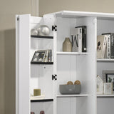 Lincoln 35"W White Storage Cabinet with Swing-Out Storage Door