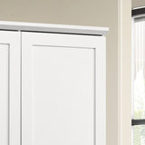 Lincoln 35"W White Storage Cabinet with Swing-Out Storage Door