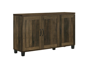 Corby 45"W Dark Dusty Oak Finish 3-Door Shoe Cabinet