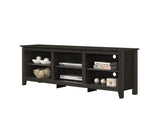 Benito Dark Gray 70"W TV Stand with Open Shelves and Cable Management