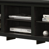 Benito Black 70"W TV Stand with Open Shelves and Cable Management