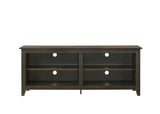 Trove 58" Wide Dark Dusty Oak Finish TV Stand with Open Shelves and Cable Management