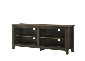 Trove 58" Wide Dark Dusty Oak Finish TV Stand with Open Shelves and Cable Management