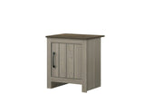 Nyla 16"W Gray Oak End Table, Side Table, Nightstand with Cabinet Door