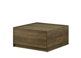 Travon 31.5"W Oak Finish Square Coffee Table with 2 Drawers