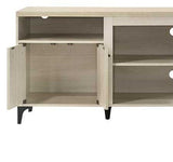 Evander 70"W Oak Finish 4-Door TV Stand