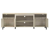 Evander 70"W Oak Finish 4-Door TV Stand