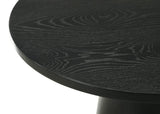 Jasper Ebony Black 20"W Round Console Table