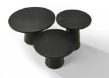 Jasper Ebony Black 3-Piece Coffee, End, & Console Table Set