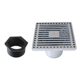 Watercourse 4-Inch Square Shower Drain