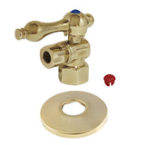 Vintage 1/2-Inch FIP x 3/8-Inch O.D. Comp Quarter-Turn Angle Shut-Off Valve with Flange