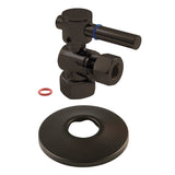 1/2-Inch FIP x 1/2-Inch O.D. Comp Quarter-Turn Angle Shut-Off Valve with Flange