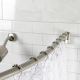 Edenscape 60-Inch-72-Inch Stainless Steel Adjustable Single Curved Shower Curtain Rod