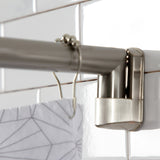 Edenscape 60-Inch-72-Inch Stainless Steel Adjustable Single Curved Shower Curtain Rod