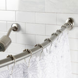 Edenscape 72-Inch Stainless Steel Single Curved Shower Curtain Rod