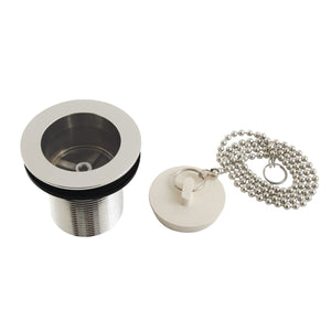 Made To Match 1-1/2-Inch Chain and Stopper Tub Drain with 2-Inch Body Thread