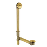 Made To Match 21-Inch Brass Trip Lever Tub Waste and Overflow with Grid Strainer