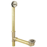 Made To Match 21-Inch Brass Trip Lever Tub Waste and Overflow with Grid Strainer