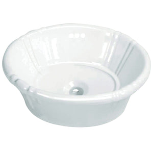 Vintage 18-1/8 Inch Vitreous China Single Bowl Drop-In Bathroom Sink