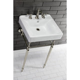 Concord 20-Inch Console Sink Basin (8-Inch, 3-Hole)