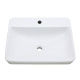 Century 23-Inch Rectangular Ceramic Drop-In Bathroom Sink (Single Hole)