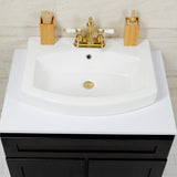 Inflection 24-Inch Ceramic Bathroom Sink (4-Inch, 3-Hole)