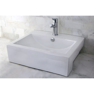 Concord 21-1/4 Inch Ceramic Square Semi-Recessed Vessel Sink