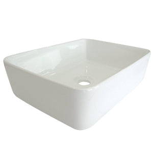 French Petite Ceramic Rectangular Vessel Sink