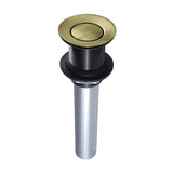 Trimscape Brass Push Pop-Up Bathroom Sink Drain without Overflow, 22 Gauge