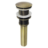 Coronet Brass Push Pop-Up Bathroom Sink Drain