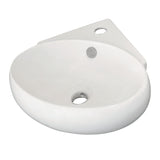 Minim 15-9/16 Inch Ceramic Corner Bathroom Sink (Single Hole)