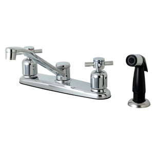 Concord Two-Handle 4-Hole 8" Centerset Kitchen Faucet with Side Sprayer