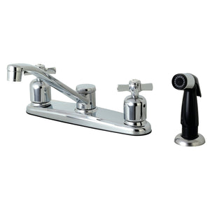 Millennium Two-Handle 4-Hole 8" Centerset Kitchen Faucet with Side Sprayer