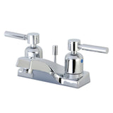 Concord Double-Handle 3-Hole Deck Mount 4-Inch Centerset Bathroom Faucet with ABS Pop-Up Drain