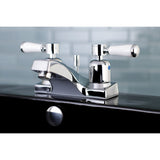 Paris Double-Handle 3-Hole Deck Mount 4-Inch Centerset Bathroom Faucet with ABS Pop-Up Drain