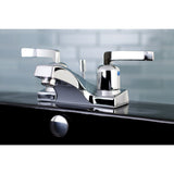 Centurion Double-Handle 3-Hole Deck Mount 4-Inch Centerset Bathroom Faucet with ABS Pop-Up Drain