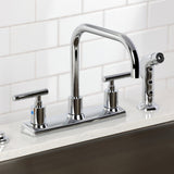 Manhattan Two-Handle 2-Hole 8" Centerset Kitchen Faucet