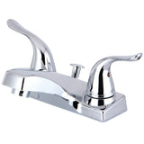 Yosemite Double-Handle 3-Hole Deck Mount 4-Inch Centerset Bathroom Faucet with ABS Pop-Up Drain