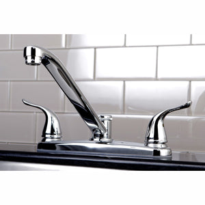 Yosemite Two-Handle 4-Hole 8" Centerset Kitchen Faucet with Side Sprayer