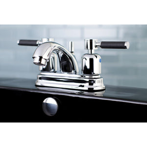 Kaiser Double-Handle 3-Hole Deck Mount 4-Inch Centerset Bathroom Faucet with Pop-Up Drain