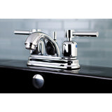 Concord Double-Handle 3-Hole Deck Mount 4-Inch Centerset Bathroom Faucet with Pop-Up Drain